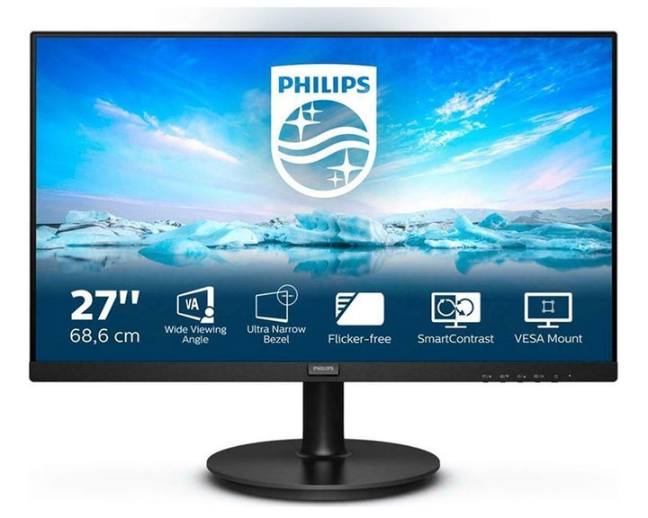 Philips V Line 271V8L/00 LED display 68.6 cm (27") 1920 x 1080 pixels Full HD Black 271V8L/00