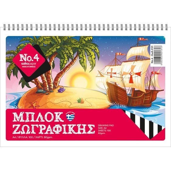 ΜΠΛΟΚ ΖΩΓΡΑΦΙΚΗΣ SALKO 17Χ25 Νο4 100φυλ.