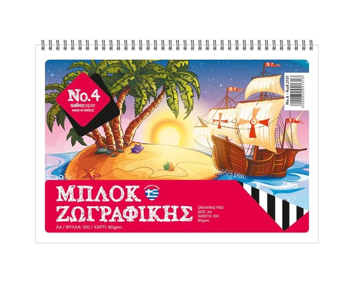 ΜΠΛΟΚ ΖΩΓΡΑΦΙΚΗΣ SALKO 17Χ25 Νο4 100φυλ.