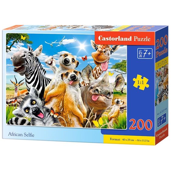 Παζλ Castorland 200τμχ. African Selfie 40x29cm B-222148