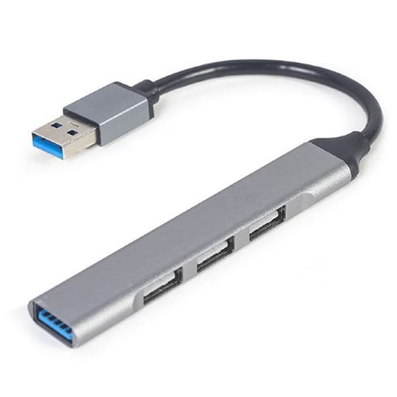 GEMBIRD 4-PORT USB HUB (USB3X1 - USB2X3 PORTS) SILVER