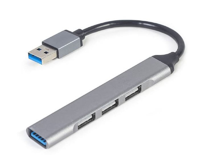 GEMBIRD 4-PORT USB HUB (USB3X1 - USB2X3 PORTS) SILVER