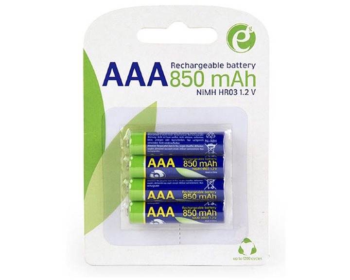 ENERGENIE READY TO USE RECHEARGEABLE BATTERIES AAA 850MAH 4PCS/PACK