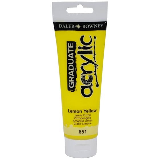 Ακρυλικό Χρώμα Daller Rowney 120ml 651 Lemon Yellow 123120651