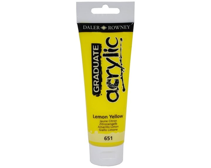 Ακρυλικό Χρώμα Daller Rowney 120ml 651 Lemon Yellow 123120651