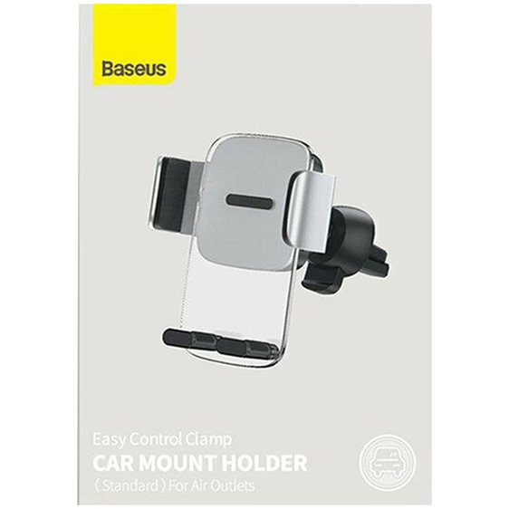 Baseus Car Mount Gravity 2-in-1 Air Outlet and Dashboard Easy Control Clamp 4,7-6,7 inch Black (SUYK000001) (BASSUYK000001)