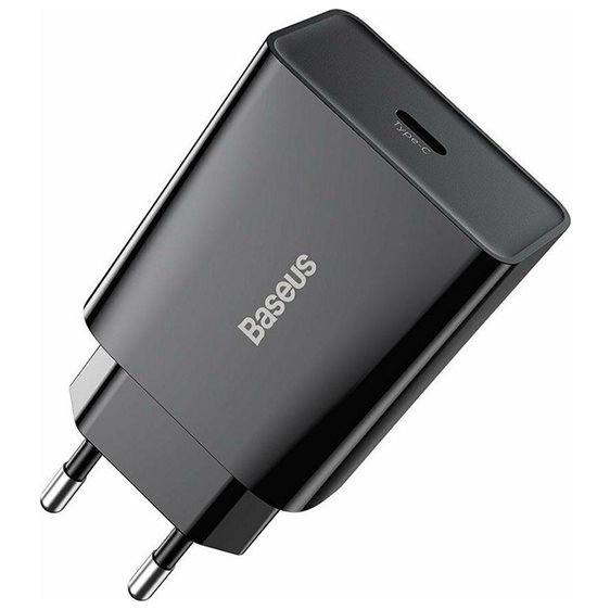 Baseus Φορτιστής Χωρίς Καλώδιο με Θύρα USB-C 20W Power Delivery Μαύρος (CCFS-SN01) (BASCCFSSN01)