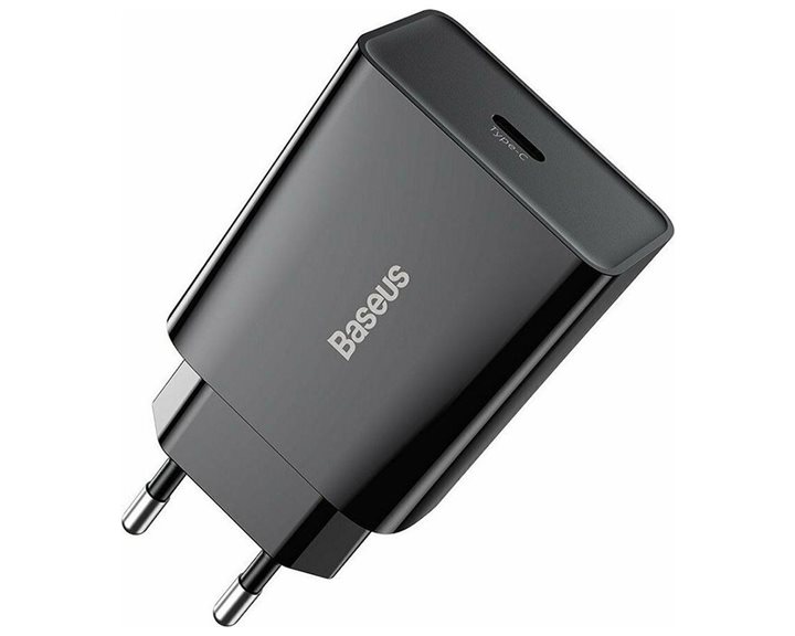 Baseus Φορτιστής Χωρίς Καλώδιο με Θύρα USB-C 20W Power Delivery Μαύρος (CCFS-SN01) (BASCCFSSN01)