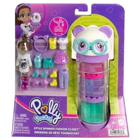 Mattel Polly - Κουκλα Με Μοδες Σε Κυλινδρο Panda HKW04 / HKW05