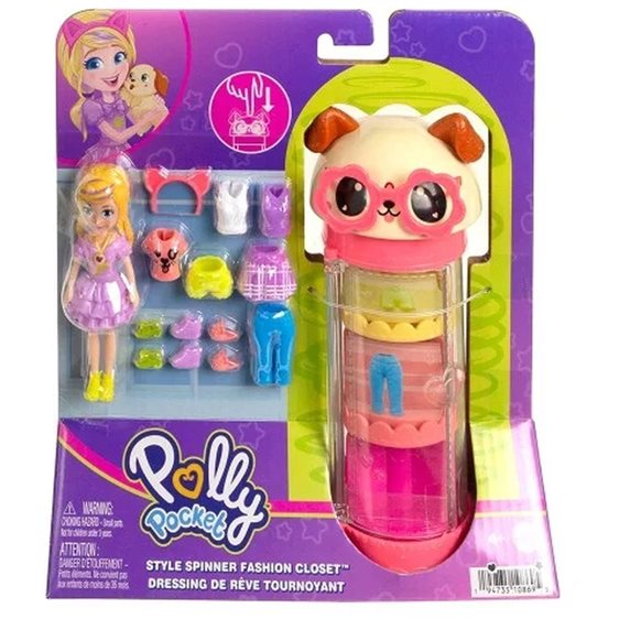 Mattel Polly - Κουκλα Με Μοδες Σε Κυλινδρο Dog HKW04 / HKW06