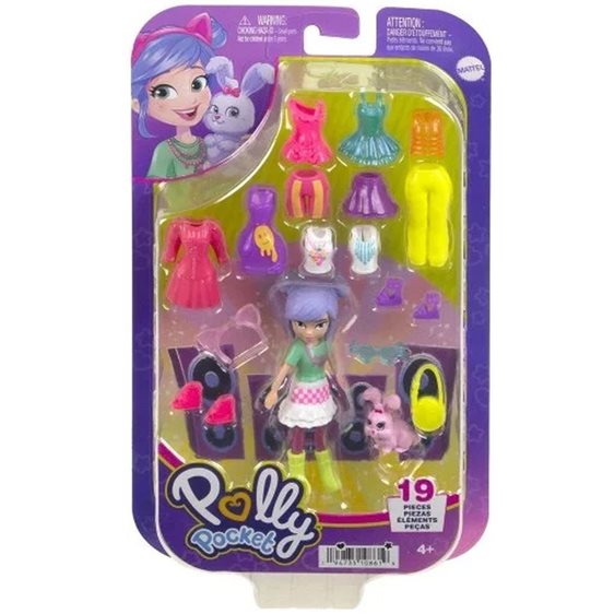 Mattel Polly - Νεα Κουκλα Με Μοδες Μεσαιο Pack Πρωινή Βόλτα