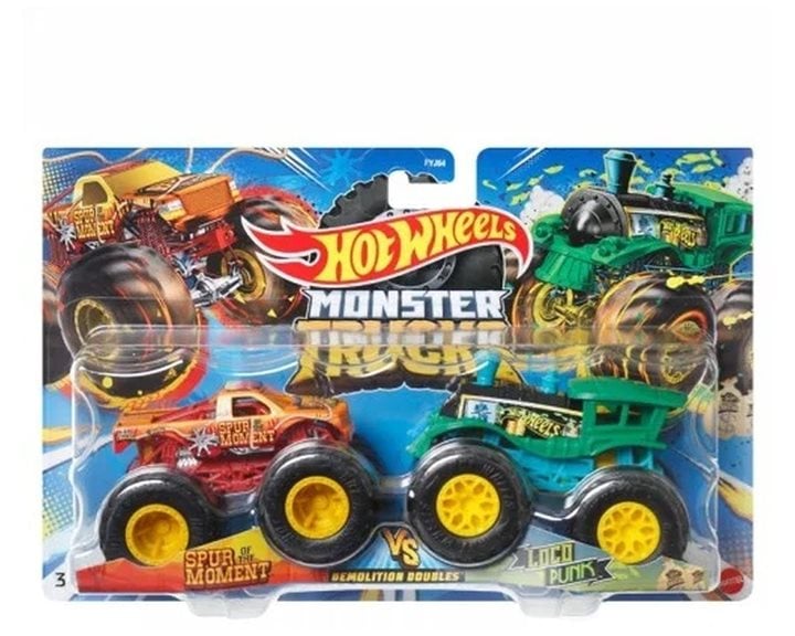 Mattel Hot Wheels Οχήματα Monster Trucks Σετ Των 2