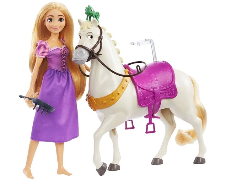Mattel Disney Princess Toys, Rapunzel και Maximus Άλογο