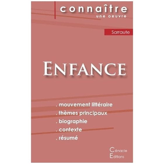 ENFANCE DE NATHALIE SARRAUTE (FICHE DE LECTURE)  POCHE