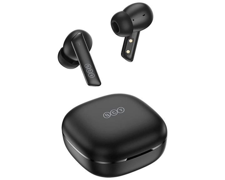 QCY HT05 Melobuds ANC TWS Black Dual Driver 6-Mic Noise Cancel. True Wireless Earbuds - 10mm Drivers