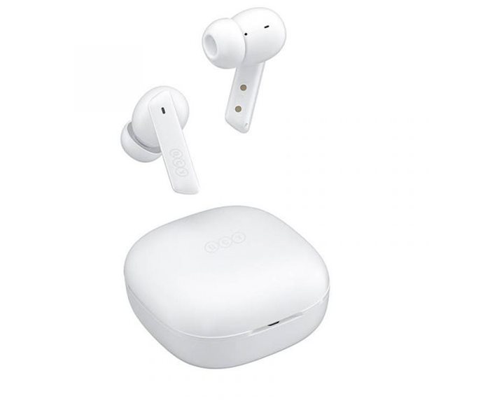 QCY HT05 Melobuds ANC TWS White Dual Driver 6-Mic Noise Cancel. True Wireless Earbuds - 10mm Drivers