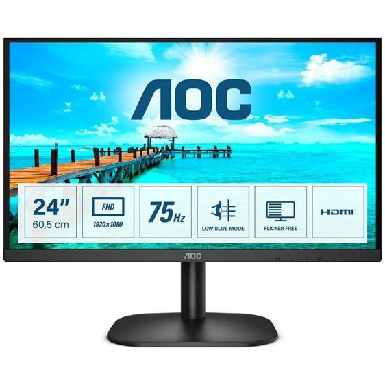 AOC B2 24B2XHM2 computer monitor 60.5 cm (23.8") 1920 x 1080 pixels Full HD LCD Black 24B2XHM2
