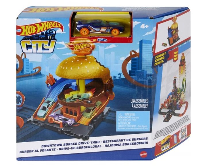 Mattel Hot Wheels Πιστες City Burger Drive-Thru HDR26