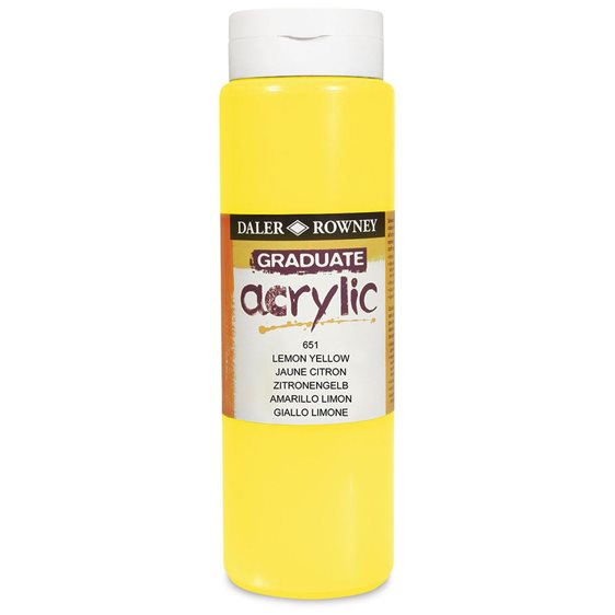 Ακρυλικό Χρώμα Graduate 500ml 651 Lemon Yellow