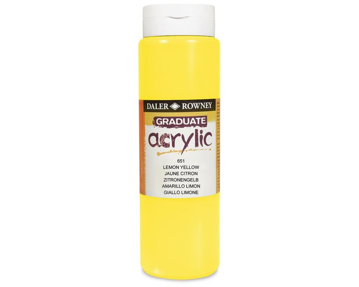 Ακρυλικό Χρώμα Graduate 500ml 651 Lemon Yellow