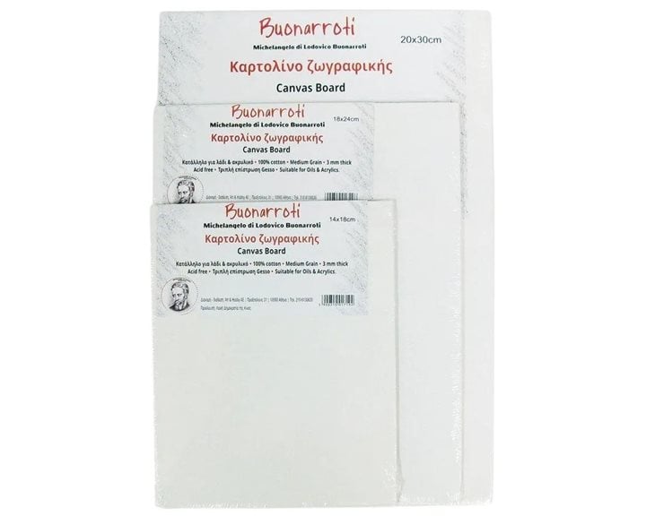 Καρτολίνο Ζωγραφικής Buonarroti 3mm 35x50cm με Βαμβακερό Καμβά
