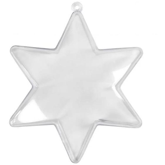Διάφανο Πλαστικό Κουτάκι Αστέρι 10cm