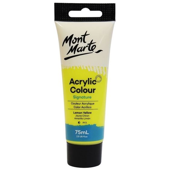 Ακρυλικό Mont Marte 75ml Studio Acrylic 02 Lemon Yellow