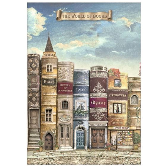 Stamperia Ριζόχαρτο Decoupage A4 The World of Books