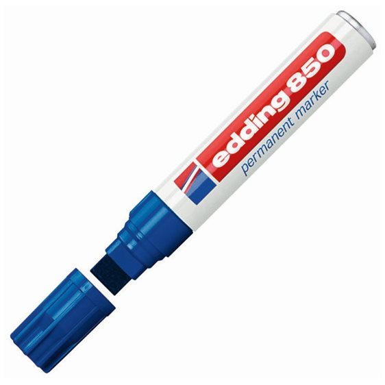 Μαρκαδόρος Edding 850 Ανεξίτηλος 5mm-16mm Τετράγωνη Μύτη 5mm-16mm Μπλέ