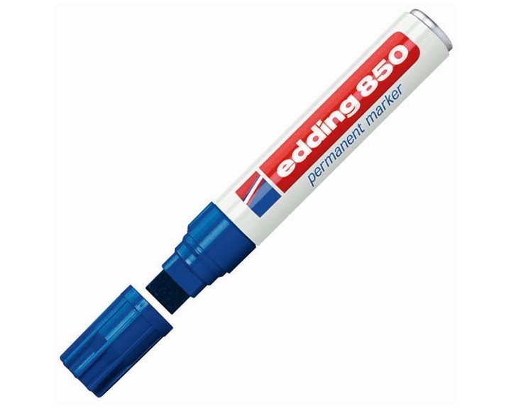 Μαρκαδόρος Edding 850 Ανεξίτηλος 5mm-16mm Τετράγωνη Μύτη 5mm-16mm Μπλέ