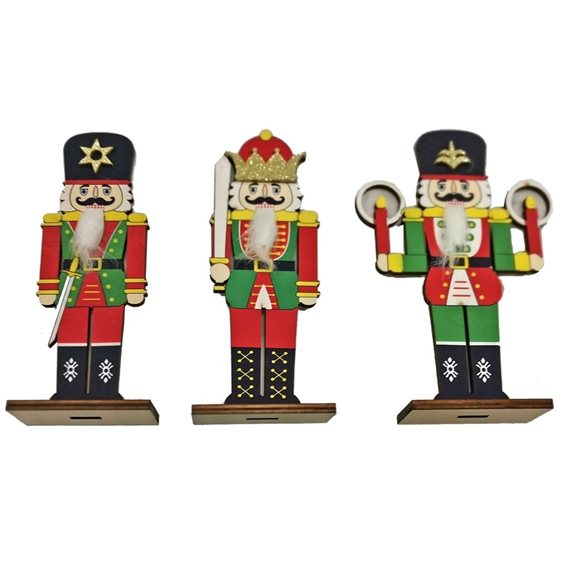 Κρεμαστό Στολίδι Καρυοθραύστης 12χ4cm Xmasfest 1132960