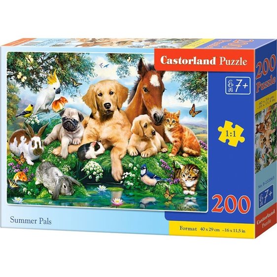 Παζλ Castorland 200μχ 40x29cm  Summer Pals B-222063