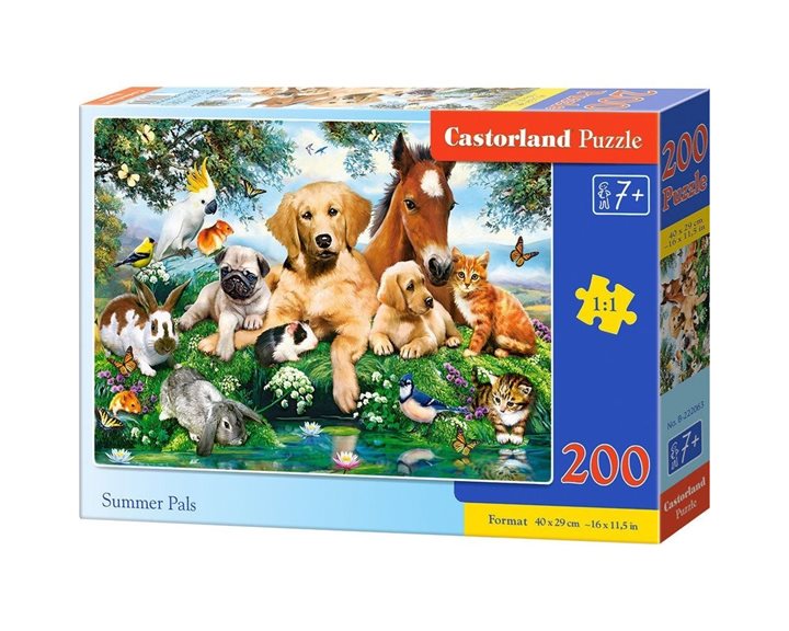 Παζλ Castorland 200μχ 40x29cm  Summer Pals B-222063