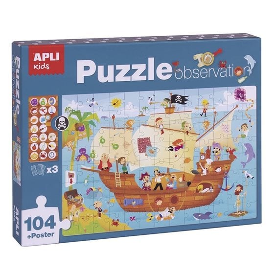 Apli Observation Puzzle Castle 104τμχ +Poster 17916