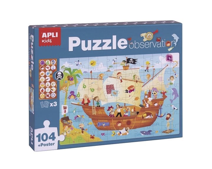 Apli Observation Puzzle Castle 104τμχ +Poster 17916