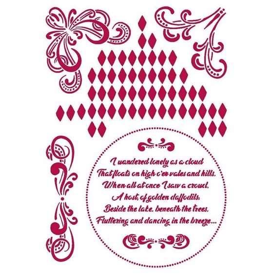 Stencil Stamperia 21X29,7cm Romantic Threads Corners