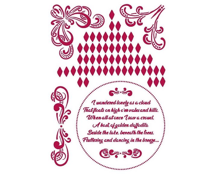 Stencil Stamperia 21X29,7cm Romantic Threads Corners