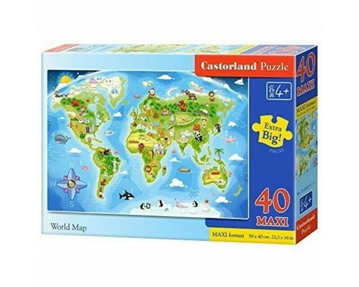 Παζλ Castorland 40 Maxi World Map 59x40cm B-040117-1
