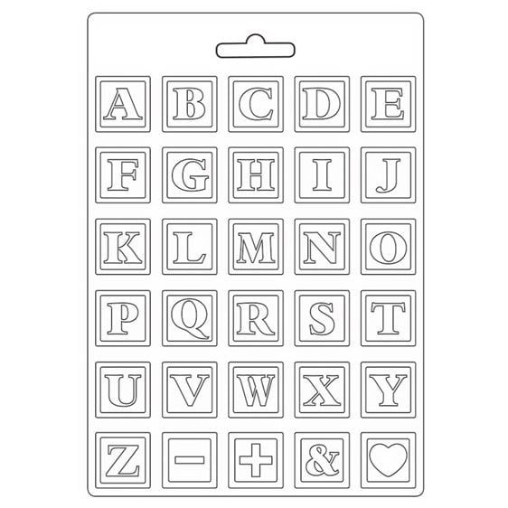 Stamperia Εύκαμπτο Καλούπι Stamperia A4 Alphabet, Day Dream