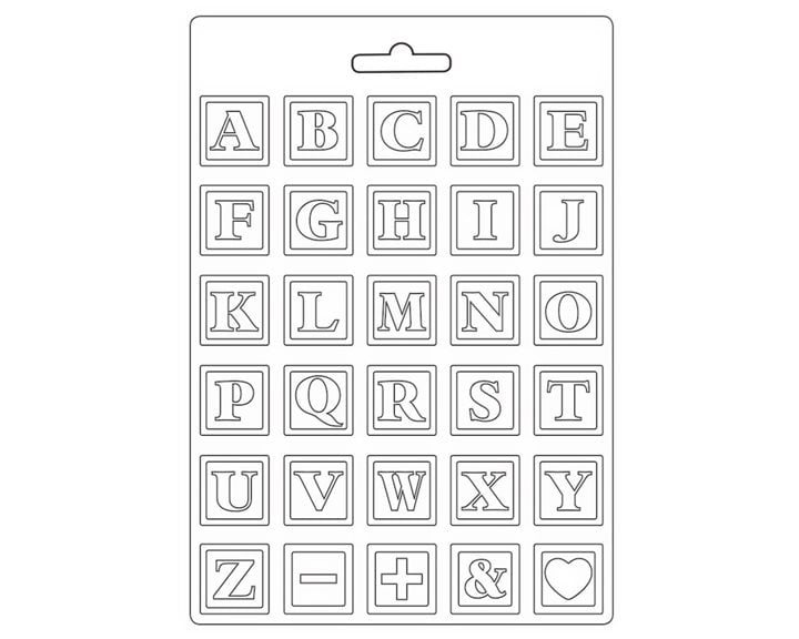 Stamperia Εύκαμπτο Καλούπι Stamperia A4 Alphabet, Day Dream