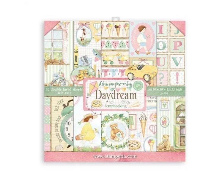 Stamperia 10 Χαρτιά Scrapbooking 30,5x30,5cm Διπλής Όψης DayDream