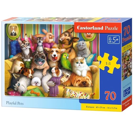 Παζλ Castorland 70τμχ Playful Pets B-070176