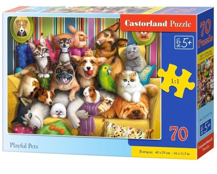 Παζλ Castorland 70τμχ Playful Pets B-070176
