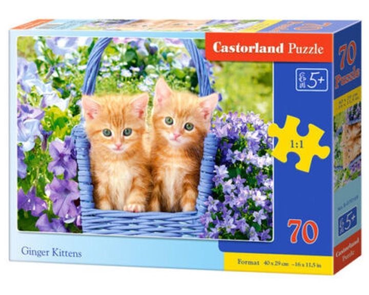 Παζλ Castorland 70τμχ Ginger Kittens B-070169