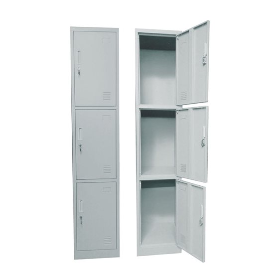 LOCKER 3 Θέσεων Μέταλλο Βαφή Γκρι Ε6006,1