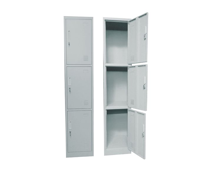 LOCKER 3 Θέσεων Μέταλλο Βαφή Γκρι Ε6006,1