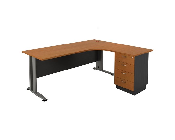 Superior Compact Δεξιά Γωνία Απόχρωση Dark Grey - Cherry ΕΟ995,1