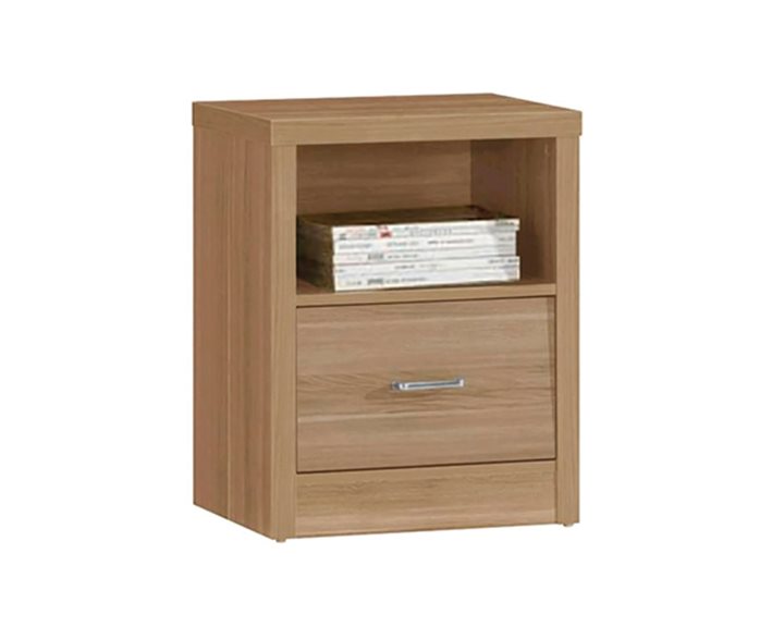 CALIBER Κομοδίνο με 1 Συρτάρι + 1 Ράφι, Απόχρωση Sonoma Oak Ε7387