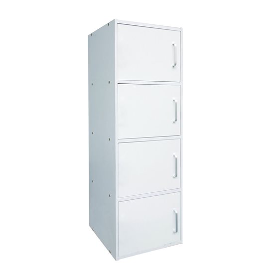Closet Ντουλάπι Βοηθητικό Τετράφυλλο, Απόχρωση Άσπρο Ε8383,1