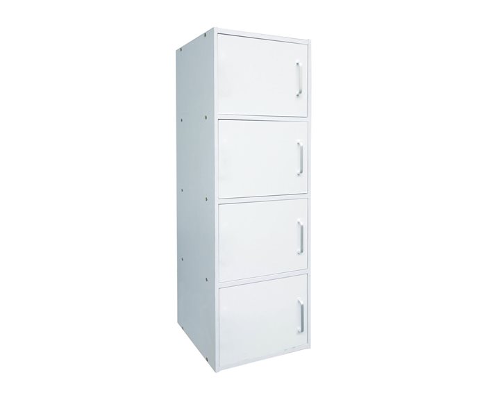 Closet Ντουλάπι Βοηθητικό Τετράφυλλο, Απόχρωση Άσπρο Ε8383,1